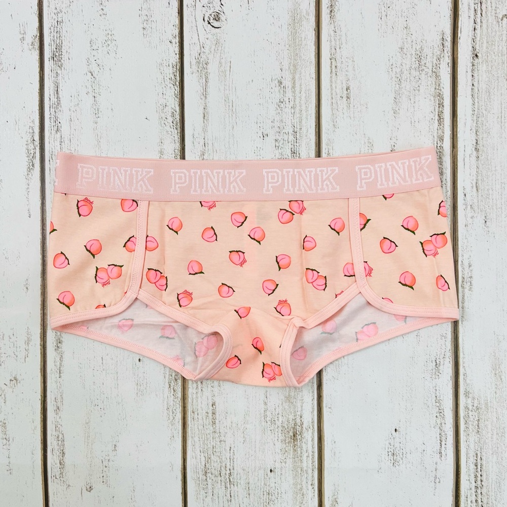 VS PINK Boyshort Pantie Medium Summer Peaches Retired Style